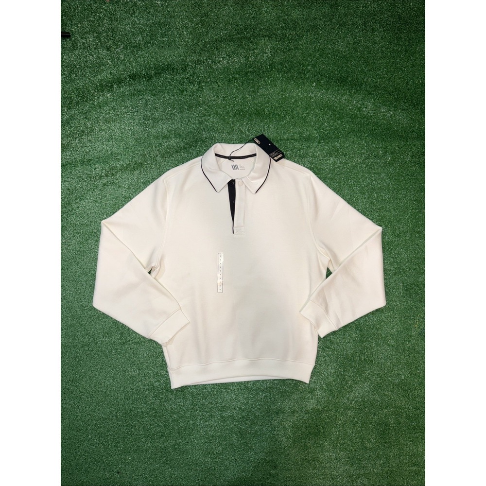 NWT VRST Pinnacle‎ Rugby Polo Long Sleeve Collared White Men's Small